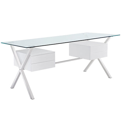 "Clear" Glass top office desk