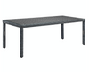 Midnight Shade 83" Outdoor Patio Dining Table in Gray