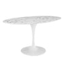 "Braun 60" Oval Faux Marble Top Dining Table