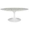 "Braun 42" Oval Faux Marble Top Coffee Table
