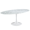 "Braun 78" Oval Faux Marble Top Dining Table