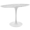 "Braun 48" Oval Faux Marble Dining Table