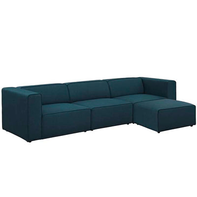 "Tease Me" 4 piece upholstered fabric sectional sofa set