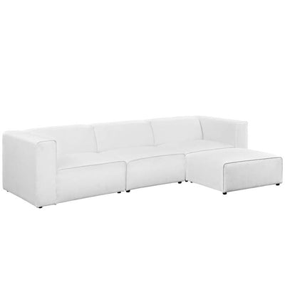 "Tease Me" 4 piece upholstered fabric sectional sofa set