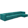 "Tease Me"   5 piece upholstered fabric sectional sofa set