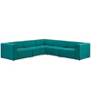 Hang Out  5 piece upholstered fabric sectional sofa.