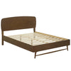 Bestie Queen Bed with a chestnut inspired wood grain finish.