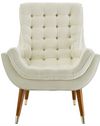 Relax Button Tufted Performance Velvet Lounge Chair