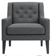 Hemingway Upholstered Fabric Armchair in Gray